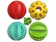 Trade Shop - Pallina Palla 7cm Gioco Cane Plastica Interattivo Masticazione Cibo Denti Ani...