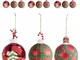 Palline di Natale in Vetro Artigianali da Appendere per Albero 12 Pezzi