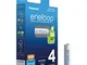 Blister da 4 batterie ricaricabili Ni-Mh ministilo AAA 1,2V 800mAh Panasonic Eneloop "Read...