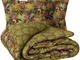 Atmosphera - Set di biancheria da letto stampata tropical boudoir 240x220cm verde cachi cr...