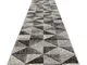 Passatoia feel 5672/16811 triangoli grigio / anthracite / crema 70 cm grey 70x460 cm