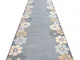 Passatoia gommata margaretka fiore la gomma grigio 110 cm grey 110x400 cm