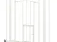 Cancelletto per Cani Estensibile 74-80x76cm a Chiusura Automatica Bianco - Pawhut
