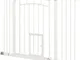 Cancelletto per Cani Estensibile 74-100x76cm a Chiusura Automatica Bianco - Pawhut