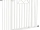 Cancelletto per Cani Estensibile 74-100x76cm Chiusura Automatica Bianco - Pawhut