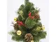 Pinetto verde 45CM con bacche oro e pigne albero alberello di natale