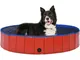 Vidaxl - Piscina per Cani Pieghevole Rossa 160x30 cm in pvc