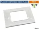 Placca in tecnopolimero bianca compatibile con serie vimar plana 2 - 3 - 4 - 7 moduli - Nu...