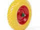 Wiltec - Ruota per carriola 4.8 4.00-8 giallo con asse max 160 kg