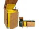 Porta Bidone Rifiuti In Legno box copribidone made in italy Tetto Verde L74 x P86 x 116H
