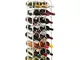 Porta bottiglie vino in ferro battuto cantinetta porta spumante 106x36 cm espositore porta...