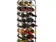 Porta bottiglie vino in ferro battuto cantinetta porta spumante 106x36 cm espositore porta...