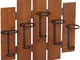 Portabottiglie pensile  587 legno metallo 12x60x60cm per 5 bottiglie