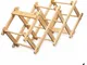 Portabottiglie pieghevole in bambù naturale 54 x 15 x 21,5 cm (6 unità) - Kinvara