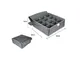 Trade Shop - Portaoggetti Tessuto Organizer Contenitore Biancheria 12 Posti 32x32x12 Cm 69...