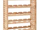 Portavini da 25 Bottiglie in Massello di Noce 63x25x73 cm - Vidaxl
