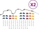vidaXL Prese da Arrampicata con Fune 50 pz Multicolore