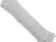 Corda con design intrecciato in poliestere bianco 20 mx 6 mm - Prixprime