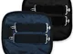 Horses - Prolunga per coperte in nylon modello Chest Extender - Blu