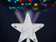 Bakaji - Puntale Proiettore led Albero di Natale Forma Stella Silver Effetti di Luce rgb