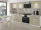 Hucoco - quincy Cucina Completa Modulare Lineare l 180cm 6 pz Piano di lavoro incluso Set...