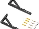 Set di supporti pieghevoli, lunghezza 303 mm, Acciaio, Verniciato nero - Emuca