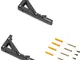 Set di supporti pieghevoli, lunghezza 203 mm, Acciaio, Verniciato nero - Emuca