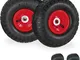 2X Ruote per Carrello 4.1/3.5-4, Gomme di Scorta Carriola, asse 16 mm, Fino 136 kg, 260 x...