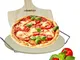 Pietra Refrattaria, per Pizza, Set con Pala in Legno, Cordierite Rotonda, hlp: 4 x 32 x 32...