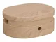 Rosone ovale in legno con 2 fori laterali per cavo per catenaria e sistema Filé. Made in I...