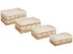 Set di 4 cassette in rattan rosy l33 37 43 48cm beige Atmosphera créateur d'intérieur - Be...