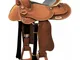  - Sella western arabian modello Round con gonna tonda: 16', marrone