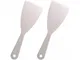 Trade Shop - Set 2 Spatole Triangolare Coltello 111 Per Pizza 50mm Plastica Raschietto Pal...