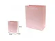 Trade Shop - Set 2pz Borse Buste Regalo Shopper Rosa Goffrata Manico Tessuto 44x31x12cm 69...