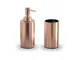 Kiamami Valentina - Set Accessori Lavabo Acciaio e Rame Da Appoggio Copper