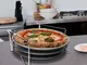 Set Cottura Pizze 3 Ripiani Con 3 Teglie Pizza e Supporto Forno Teglia 29 Cm