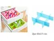  - Set da 2 divisori 44x13 cm per cassetti separatori in plastica regolabili 003