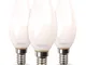 Arum Lighting - Set di 3 lampadine led E14 satinate 4,5W Eq 40W Température de Couleur: Bl...