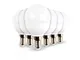 Set di 6 lampadine a led E14 Mini Globe 5,5 w 470 lumen Température de Couleur: Blanc neut...