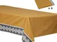 Set di tovaglie e 6 tovaglioli in cotone inuit giallo ocra 250x150cm Atmosphera créateur d...