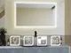 Specchio da Bagno a led da Muro 100x60cm Specchio Parete, con Interruttore Touch e Anti Ap...