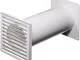 N37824 Sistema di ventilazione tubolare 100 Plastica (ø x l) 10 cm x 48 cm Bianco - 