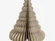 Albero di Natale di carta Noelle Beige Lino ↑15 cm - Beige Lino ↑15 cm - Sklum