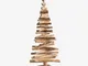 Albero di Natale in legno di teak Jingle Marrone Legno Scuro - Marrone Legno Scuro ~Ø50 cm...