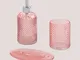 Set da bagno in vetro Yerlic Rosa - Rosa - Sklum