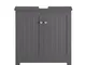 Mobile sottolavabo per Bagno con 2 Ante mobili bagno L60P30A60 cm Grigio BZR18-DG - Sobuy