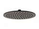 Soffione doccia tondo nero 20 cm effetto pioggia mod. Seven