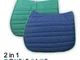 Horses - Sottosella inglese imbottitura soft modello Double Face Blu e Verde