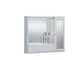 Specchiera mobile contenitore da bagno GIOVE 60 bianco lucido a 1 anta con specchio e luce...