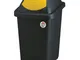  - Bidone immondizia 'multipat' lt. 30 - cm 29 x 39 x h.50 - nero/giallo